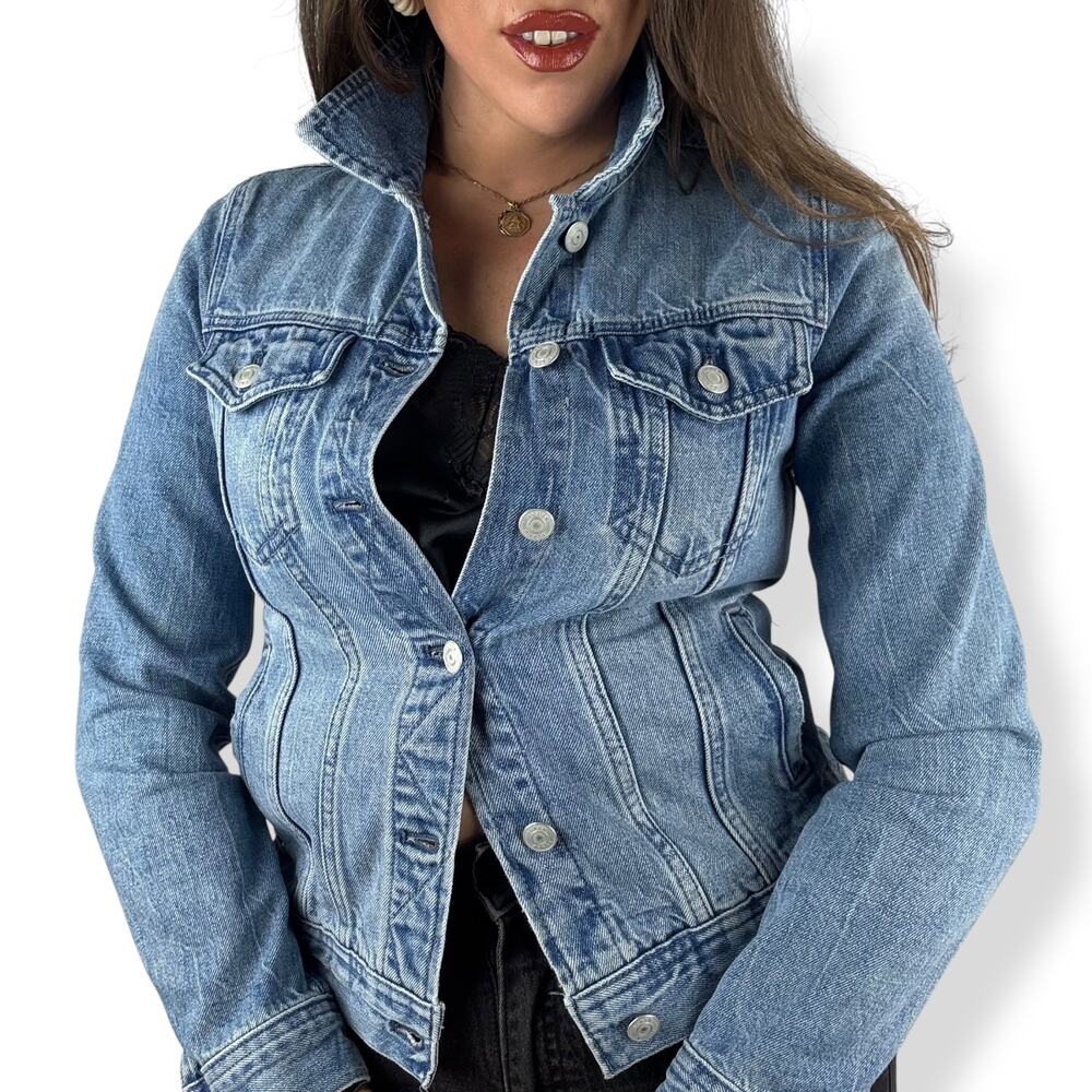 J. CREW light blue wash fitted denim jacket - Picture 16 of 16